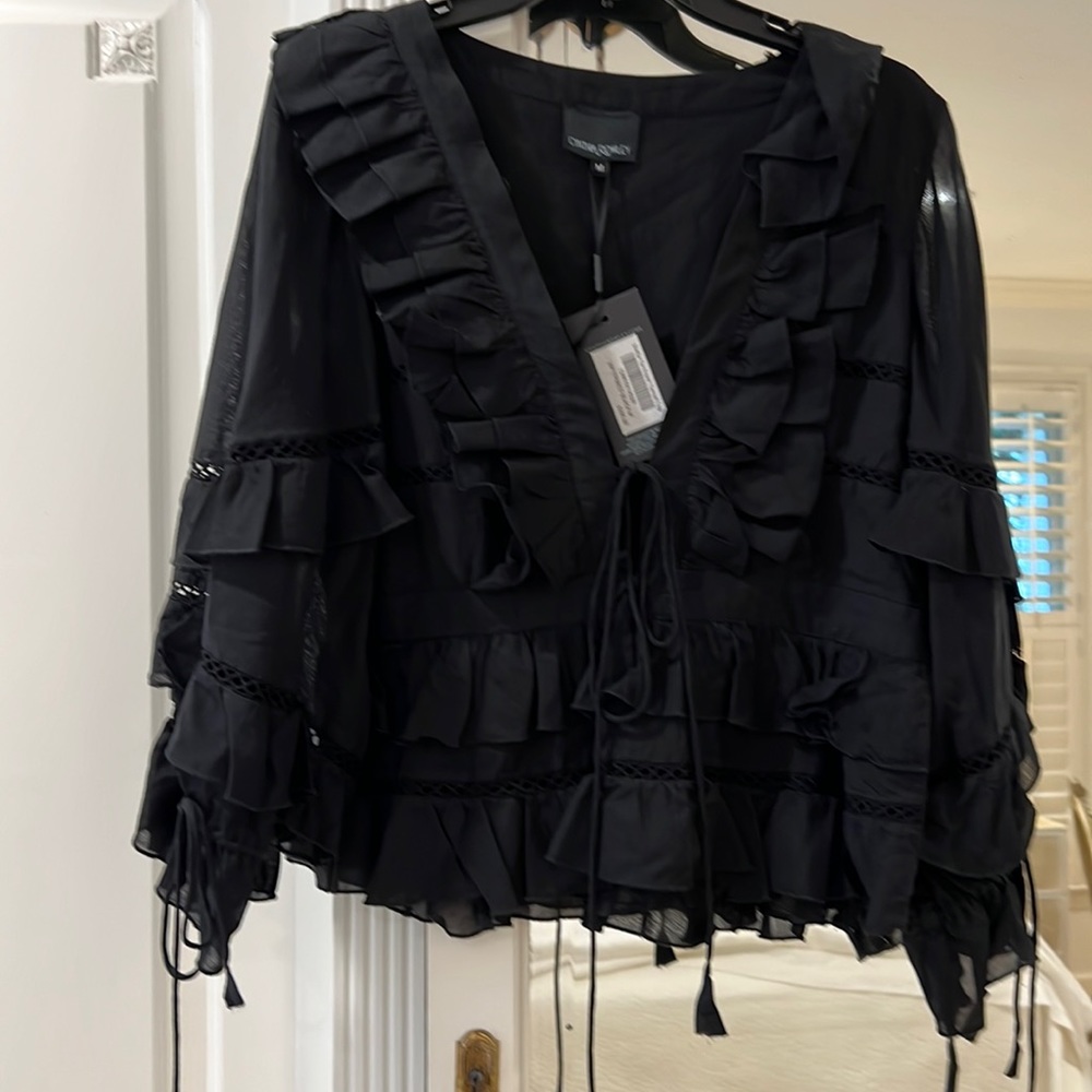 Cynthia Rowley ruffle blouse